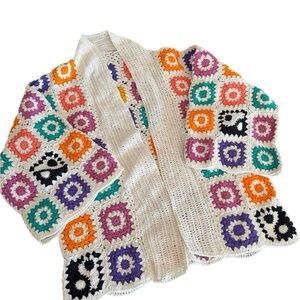 EARTHBOUND White Crochet with Purple and Red Accents